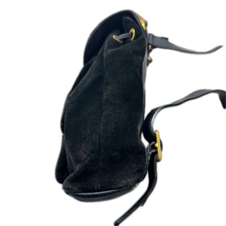  GUCCI グッチ リュック　バンブー　スレ有 ベロア×レザー 003-2058-0030 ブラック