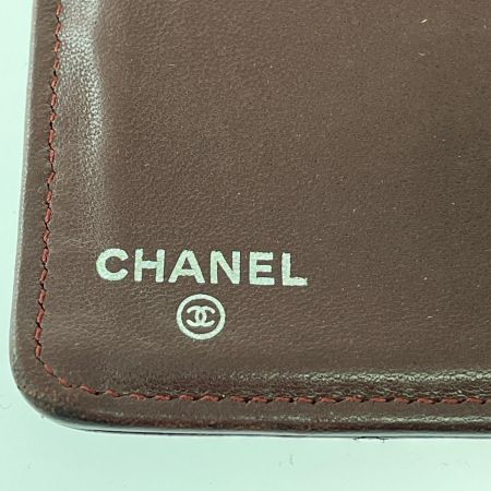  CHANEL シャネル 2つ折り財布 長財布 マトラッセ ラムレザー  ブラック