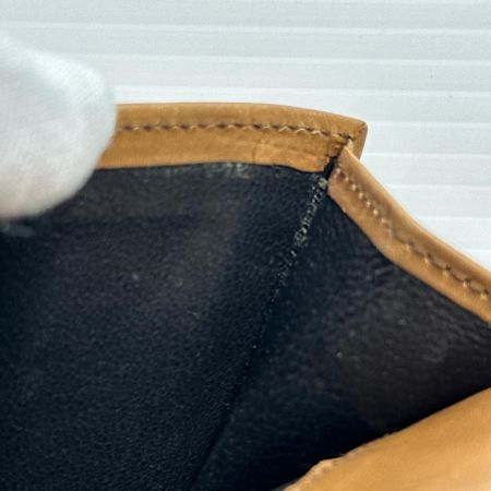  GUCCI グッチ キャンバス×レザー 120927 キャメル 3つ折り財布　キズ有 