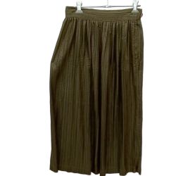 ISSEY MIYAKE イッセイミヤケ プリーツスカート JG52060 カーキ Bランク