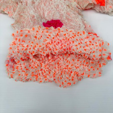 ISSEY MIYAKE イッセイミヤケ カットソー リバーシブル タグ無し 夏物 ミセス レディース 白/オレンジ