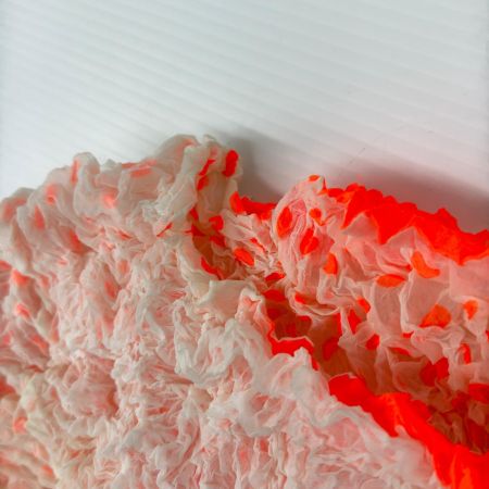 ISSEY MIYAKE イッセイミヤケ カットソー リバーシブル タグ無し 夏物 ミセス レディース 白/オレンジ