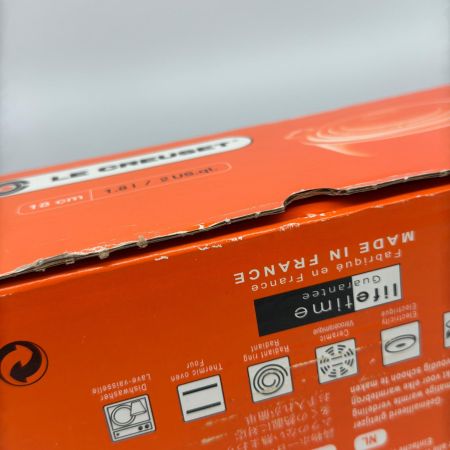 LE CREUSET ルクルーゼ 鍋 ココット・ロンド18cm 未使用品  オレンジ