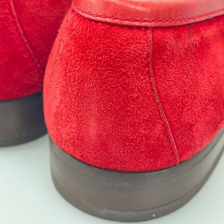 GUCCI グッチ ホースビットローファー スエード ゴールド金具 6B レッド