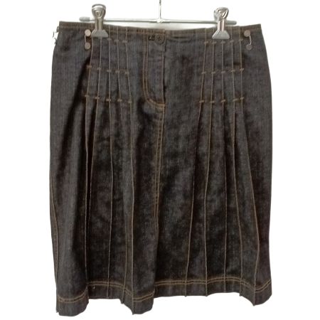  BURBERRY LONDON バーバリーロンドン スカート FX074-650-09 ダークグレー x デニム