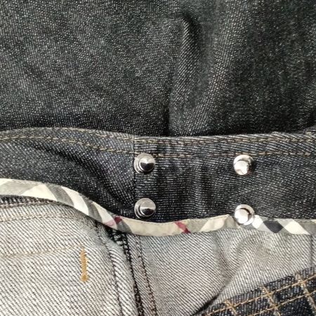  BURBERRY LONDON バーバリーロンドン スカート FX074-650-09 ダークグレー x デニム