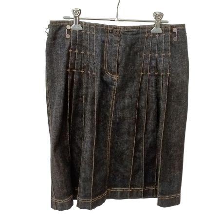 BURBERRY LONDON バーバリーロンドン スカート FX074-650-09 ダークグレー x デニム