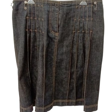  BURBERRY LONDON バーバリーロンドン スカート FX074-650-09 ダークグレー x デニム