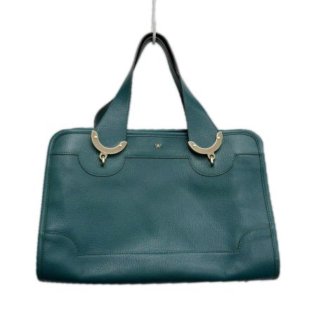 ANYA HINDMARCH アニヤハインドマーチ ハンドバッグ ショルダーバッグ 2wayバッグ ストラップ付 レザー  グリーン