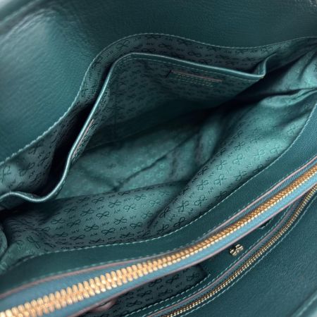 ANYA HINDMARCH アニヤハインドマーチ ハンドバッグ ショルダーバッグ 2wayバッグ ストラップ付 レザー  グリーン