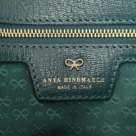 ANYA HINDMARCH アニヤハインドマーチ ハンドバッグ ショルダーバッグ 2wayバッグ ストラップ付 レザー  グリーン