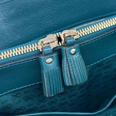 ANYA HINDMARCH アニヤハインドマーチ ハンドバッグ ショルダーバッグ 2wayバッグ ストラップ付 レザー  グリーン