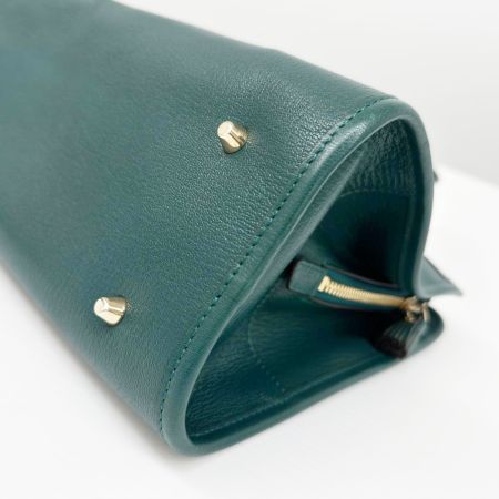 ANYA HINDMARCH アニヤハインドマーチ ハンドバッグ ショルダーバッグ 2wayバッグ ストラップ付 レザー  グリーン