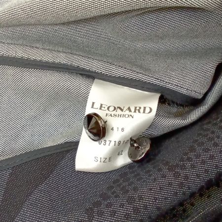 LEONARD レオナール ジャケット 0371912 ブラック x ダークグレー