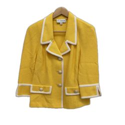 ST.JOHN セントジョン ジャケット 襟縁白 レディース イエロー Bランク
