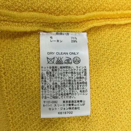 ST.JOHN セントジョン ジャケット 襟縁白 レディース イエロー