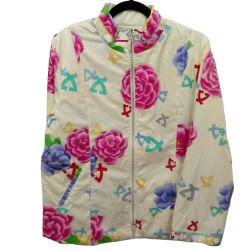 LEONARD レオナール リバーシブル中綿ジャケット　花柄 0565267 アイボリー Bランク