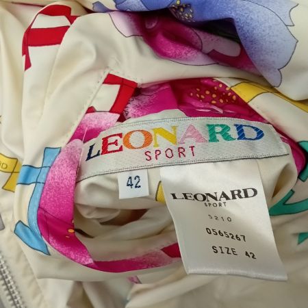 LEONARD レオナール リバーシブル中綿ジャケット　花柄 0565267 アイボリー