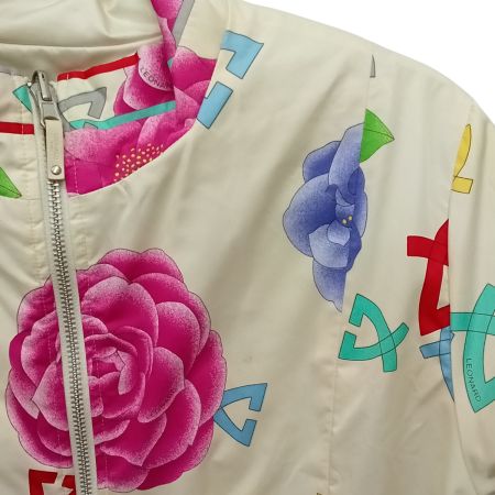 LEONARD レオナール リバーシブル中綿ジャケット　花柄 0565267 アイボリー