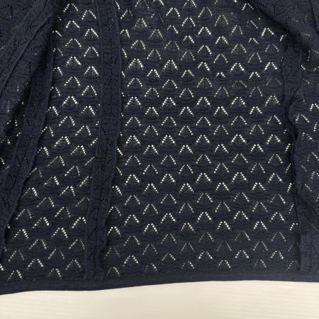 Leilian レリアン カーディガン SIZE 44 コットン92％ VITTORIO ミセス レディース ネイビー