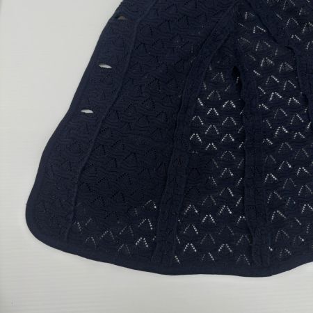 Leilian レリアン カーディガン SIZE 44 コットン92％ VITTORIO ミセス レディース ネイビー