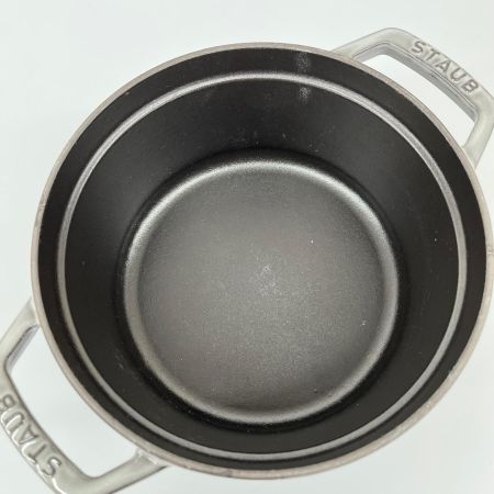 STAUB ストウブ ピコ ココット ラウンド 両手鍋　ほうろう 20cm IH対応 ライトグレー