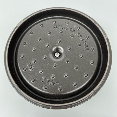 STAUB ストウブ ピコ ココット ラウンド 両手鍋　ほうろう 20cm IH対応 ライトグレー