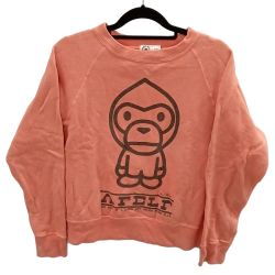 A BATHING APE アベイシングエイプ スウェット ピンク Bランク