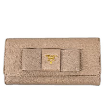 PRADA プラダ 長財布 ダメージ有り ベージュ