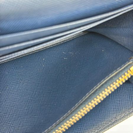 PRADA プラダ 長財布 使用感・角スレ有 箱付 ブルー
