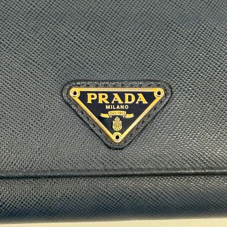 PRADA プラダ 長財布 使用感・角スレ有 箱付 ブルー