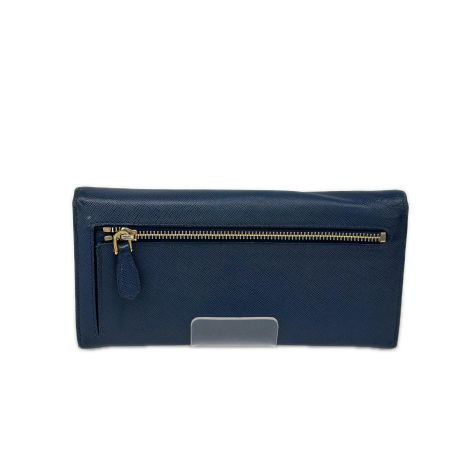 PRADA プラダ 長財布 使用感・角スレ有 箱付 ブルー