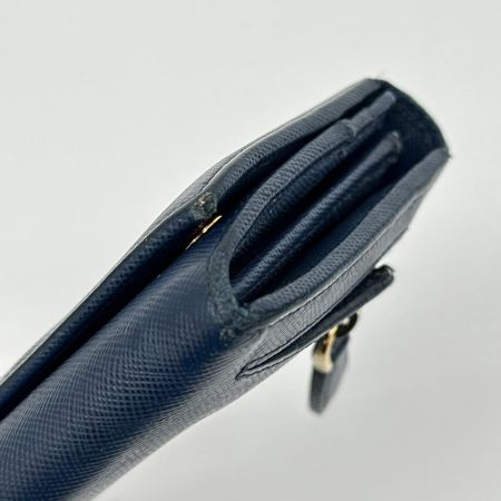 PRADA プラダ 長財布 使用感・角スレ有 箱付 ブルー