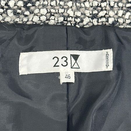 23ku 23区 ジャケット SIZE 46 レディース  206-5.CJK.WW ブラック×ホワイト
