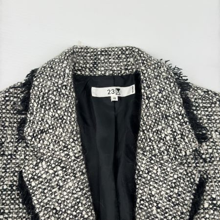 23ku 23区 ジャケット SIZE 46 レディース  206-5.CJK.WW ブラック×ホワイト