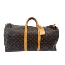 LOUIS VUITTON ルイヴィトン ボストンバッグ モノグラム キーポル・バンドリエール 50 ヌメ革変色有 中ヨゴレ有り M41416 Cランク