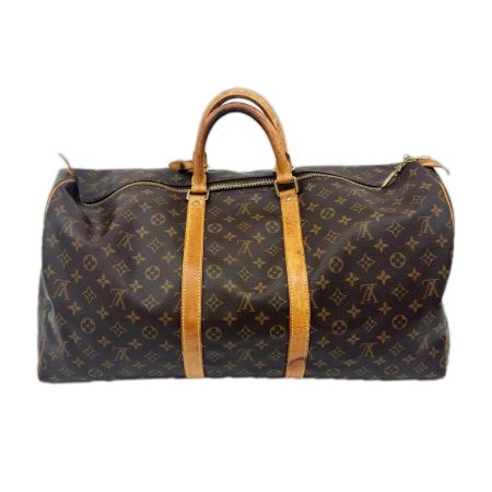 LOUIS VUITTON ルイヴィトン ボストンバッグ モノグラム キーポル・バンドリエール 50 ヌメ革変色有 中ヨゴレ有り M41416