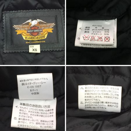  HARLEY-DAVIDSON ハーレーダビッドソン メンズ レザージャケット SIZE XS 40180 ブラック