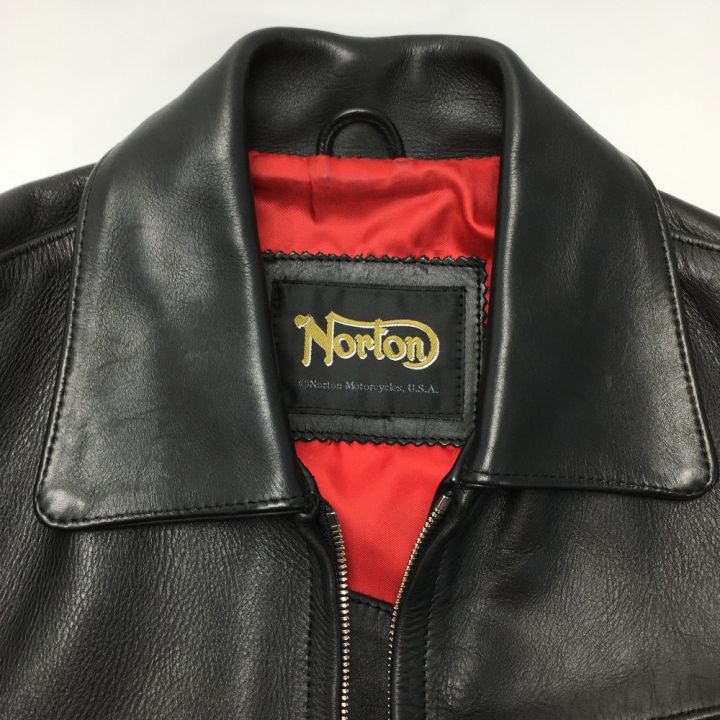 NORTON ノートン レザージャケット 牛革 サイズ不明 メンズ ブラック｜中古｜なんでもリサイクルビッグバン