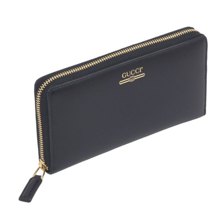 GUCCI グッチ ラウンドジップ長財布 547591 ブラック - 中古バッグ
