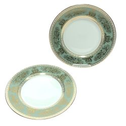 $$ Wedgwood ウェッジウッド 洋食器 プレート コロンビアセージグリーン 2Pセット Aランク
