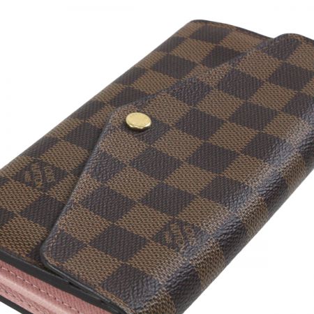 中古】 LOUIS VUITTON ルイヴィトン ダミエ ポルトフォイユ・サラ 2 ...