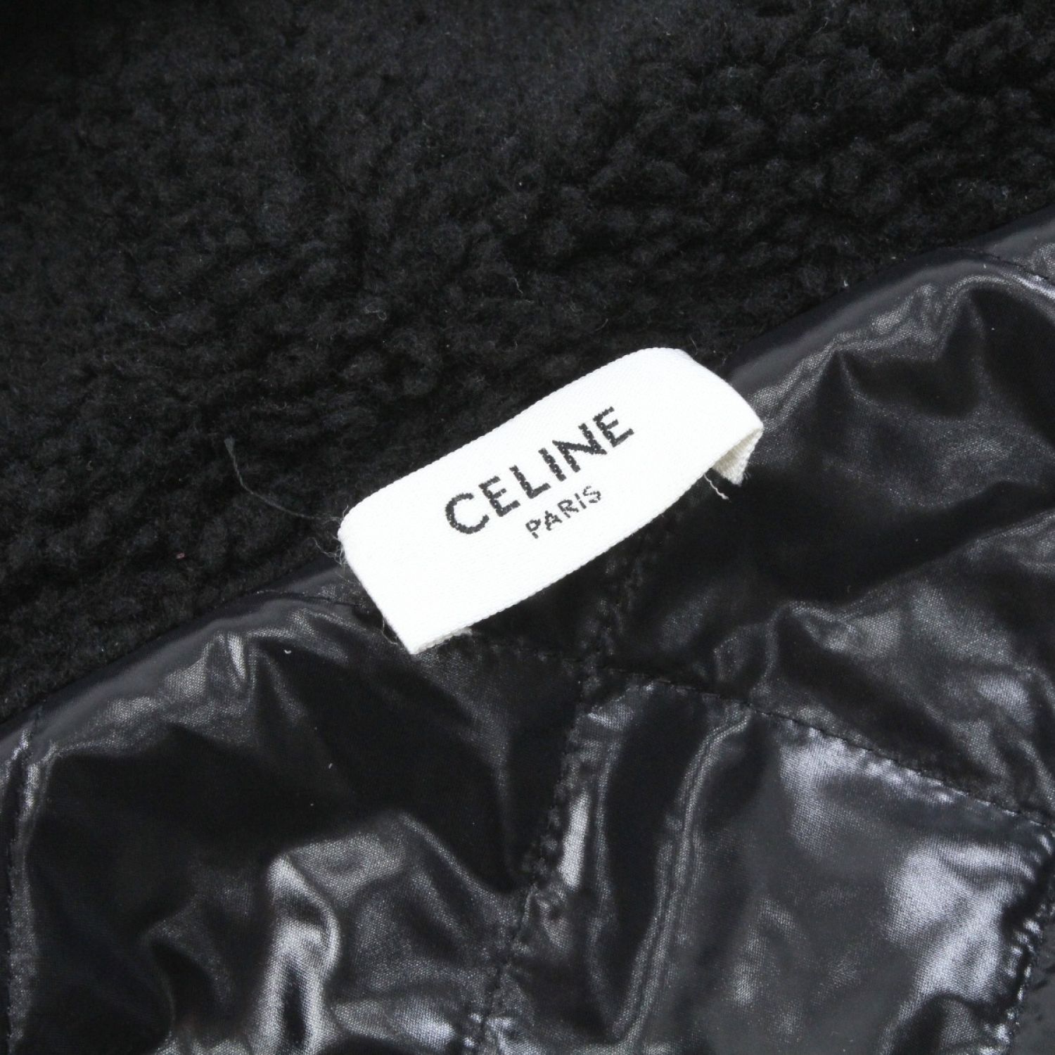 中古】 CELINE セリーヌ フードスタッズ フリースジャケット Mサイズ