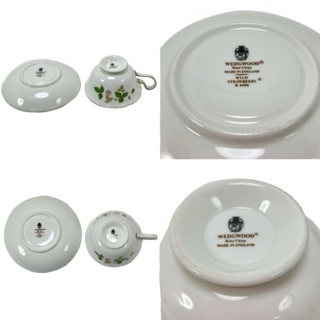  Wedgwood ウェッジウッド カップ＆ソーサー WILD STRAWBERRY ワイルドストロベリー 2Pセット