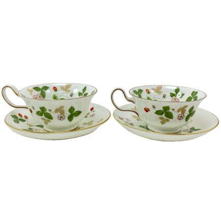  Wedgwood ウェッジウッド カップ＆ソーサー WILD STRAWBERRY ワイルドストロベリー 2Pセット