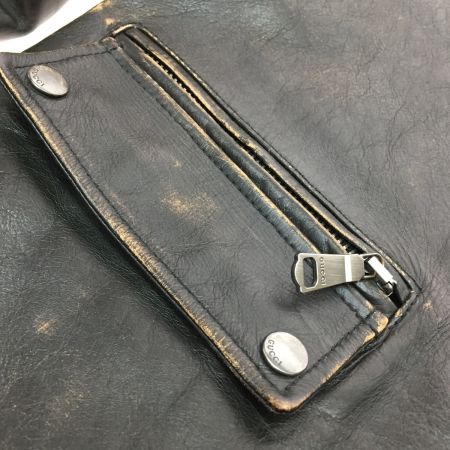  GUCCI グッチ メンズ ライダースジャケット  SIZE 44 454032 XG313 ブラック