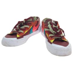 $$ NIKE ナイキ NIKE × sacai × KAWS  Blazer Low Team Red ローカットスニーカー SIZE 26.5cm Bランク