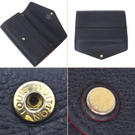  LOUIS VUITTON ルイヴィトン モノグラムアンプラント ポルトフォイユサラ マリーヌルージュ 長財布 M62125 ネイビー
