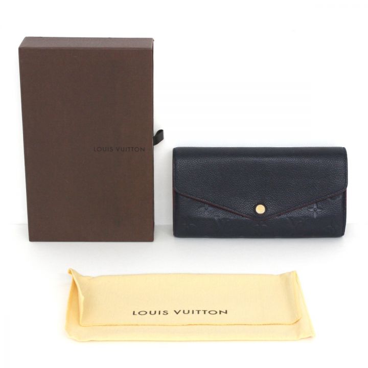 LOUIS VUITTON ルイヴィトン モノグラムアンプラント ポルトフォイユサラ マリーヌルージュ 長財布 M62125 ネイビー ｜中古｜なんでもリサイクルビッグバン