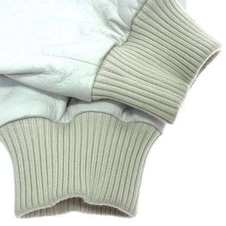  CELINE セリーヌ メンズ  ブルゾン SIZE 46 羊革 メッシュインサート付きシースルーレザージャケット 2EB30577H ホワイト